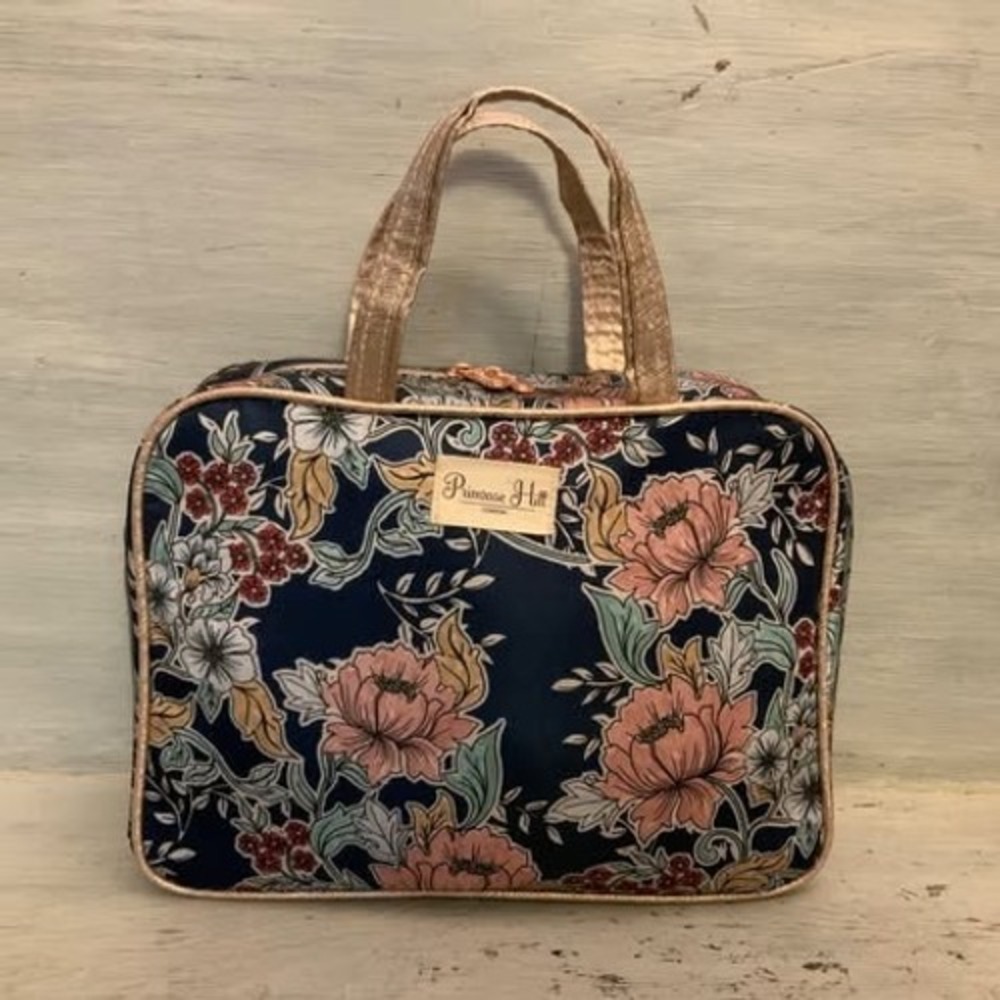 Primrose Hill London Multicolor Floral Print Makeup Toiletry Travel Bag GC